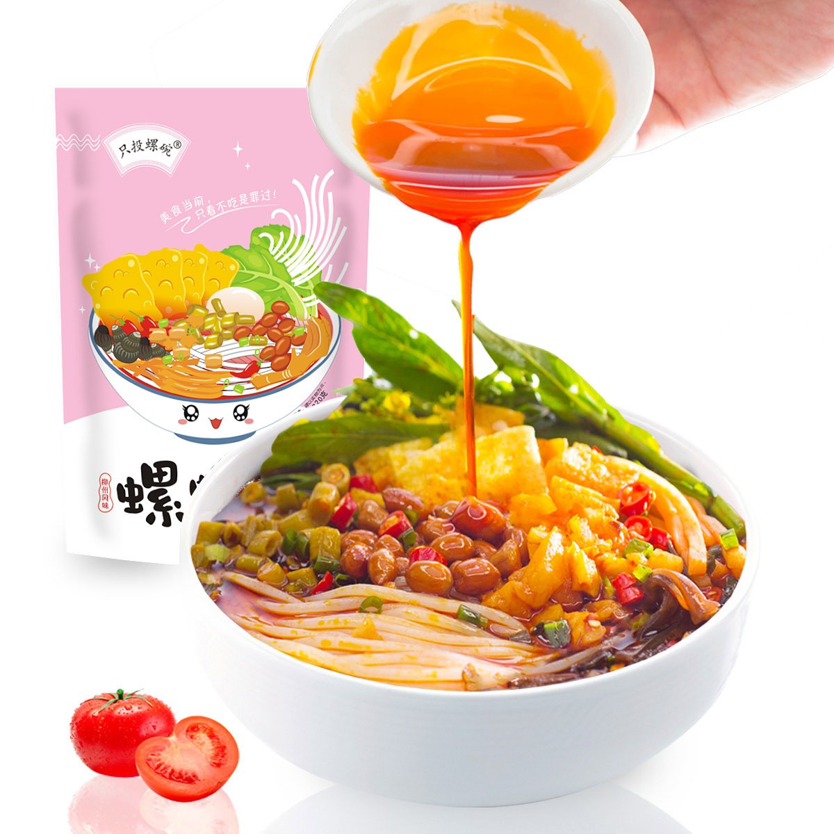 只投螺碗320g*5 广西特产柳州螺蛳粉图2