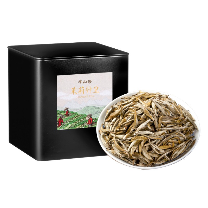 热卖福州茉莉花茶九窨浓香型金奖银针王冰糖甜茶叶罐装50g图4