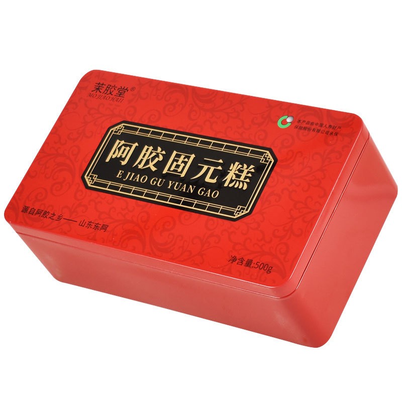 东阿即食阿胶糕500g铁盒装 女士手工阿胶固元糕 山东驴皮胶块片膏图4