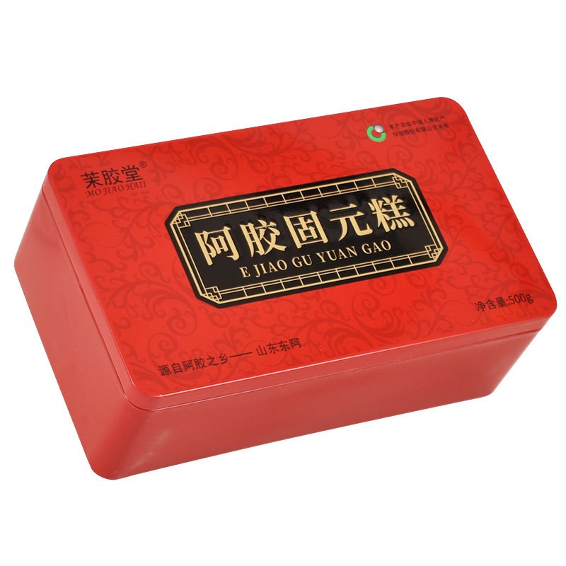 东阿即食阿胶糕500g铁盒装 女士手工阿胶固元糕 山东驴皮胶块片膏图5