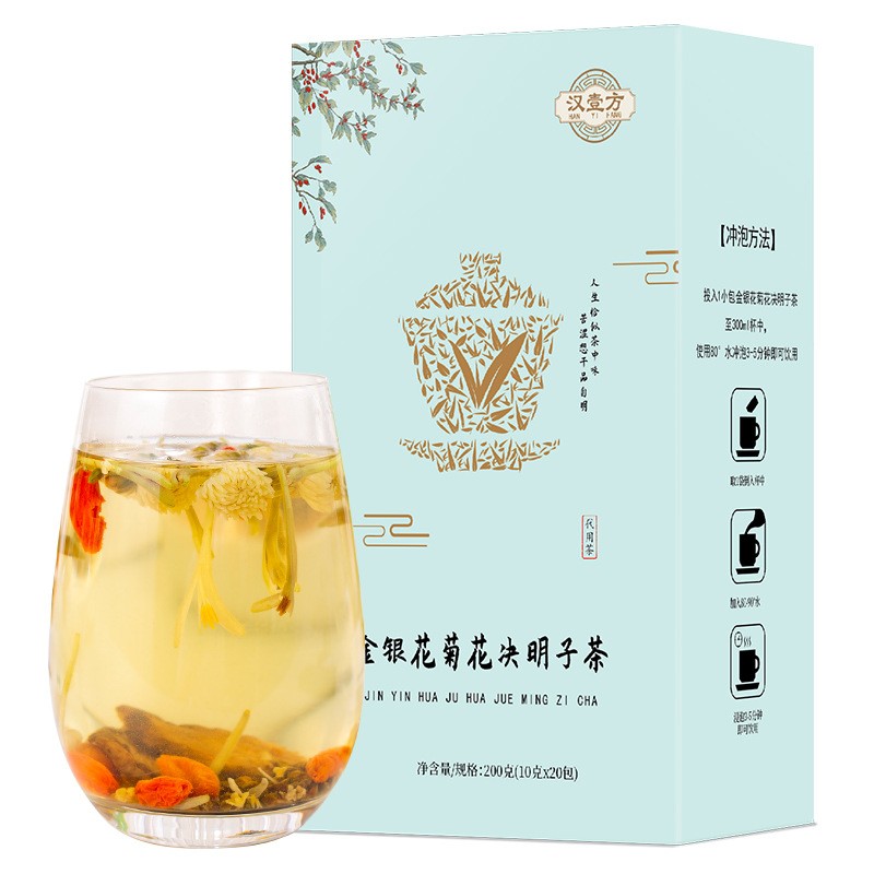 金银花菊花决明子茶组合花茶熬夜组合茶定制批发贴牌加工定制图5