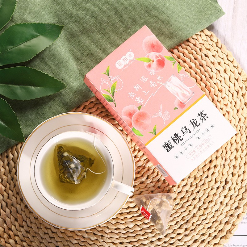 量和堂 蜜桃乌龙茶三角包20包水果花茶冷泡茶包厂家批发一件代发图2