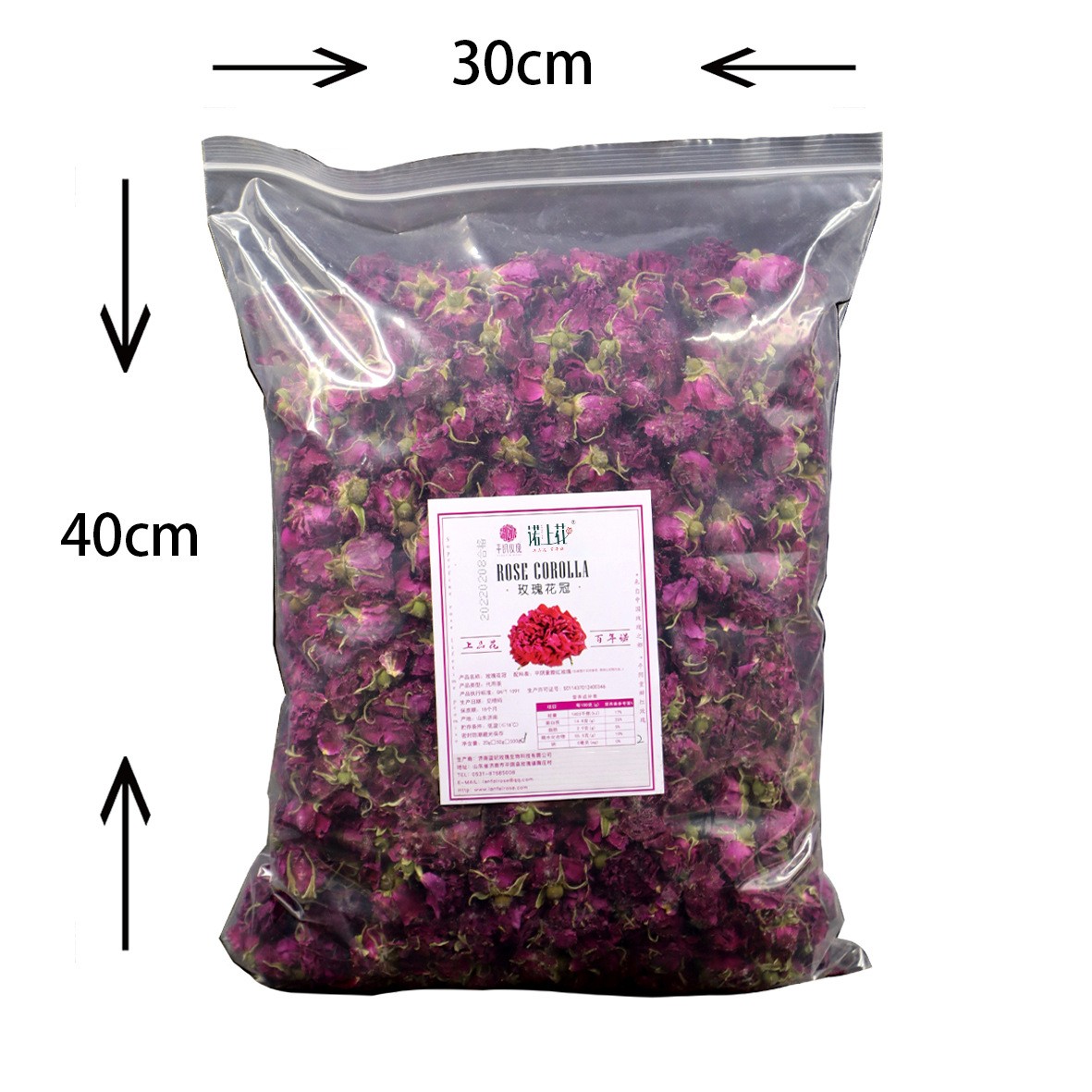 诺上花红玫瑰优选平阴玫瑰花冠茶厂家批发低温烘干大朵玫瑰花茶图5