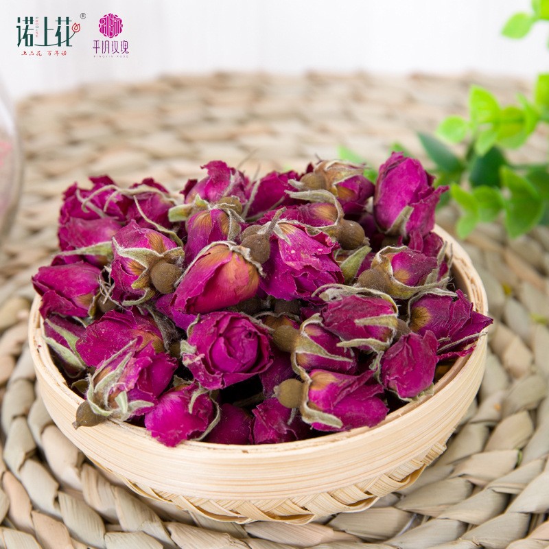 诺上花低温玫瑰花茶 玫瑰茶 平阴玫瑰花茶花草茶花茶茶叶瓶装50g图4