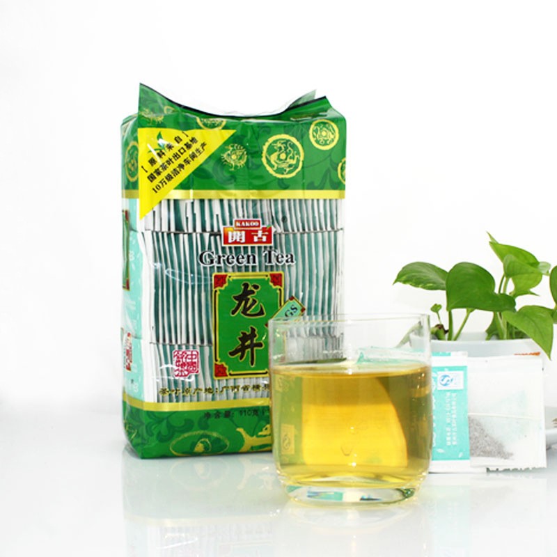 开古超值龙井绿茶100包袋装 红茶茉莉花茶袋泡茶 酒店宾馆餐饮用
