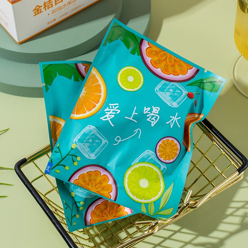 金桔百香果茶 夏季冷泡茶水果茶冻干柠檬花果茶抖音快手代发图2