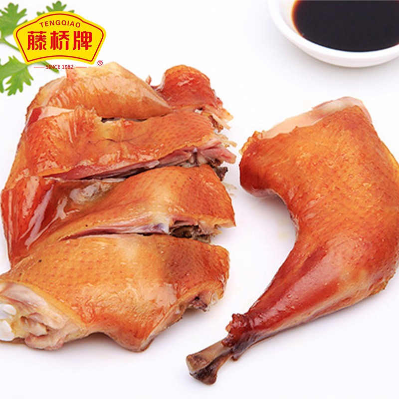 藤桥特产藤桥熏鸡小吃 休闲美食熟熏鸡400g网红零食批发厂家散批