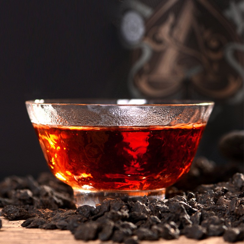 碎银子 云南糯香味茶化石云南普洱茶普洱熟茶叶批500g桶装爱茗斋图3