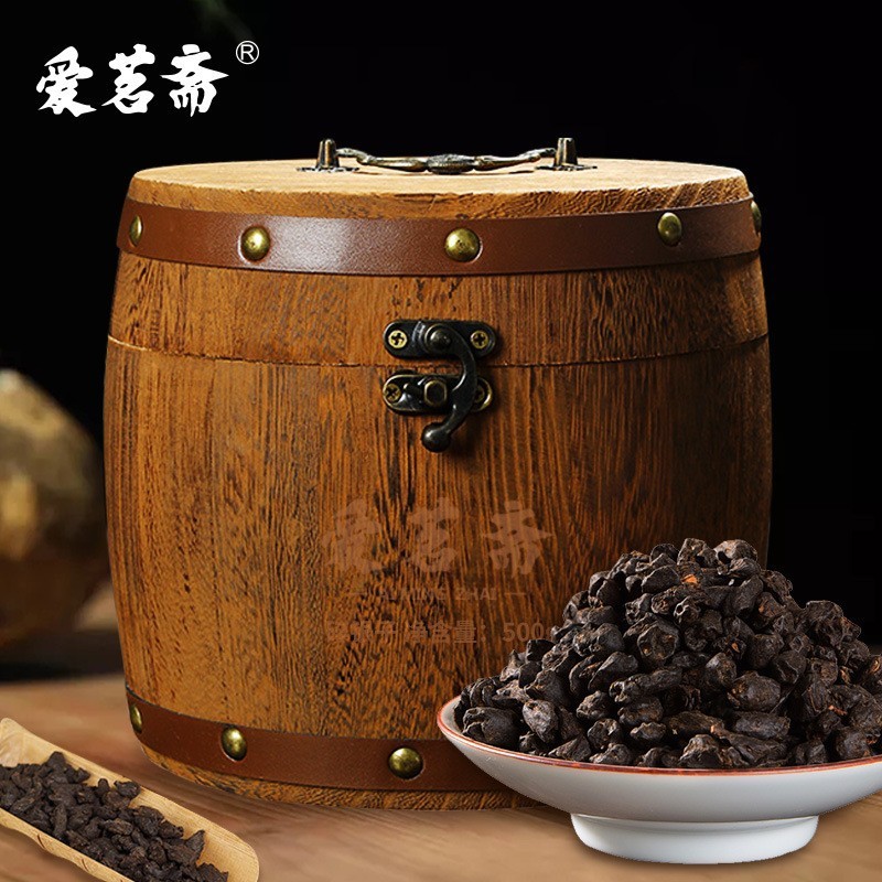 碎银子 云南糯香味茶化石云南普洱茶普洱熟茶叶批500g桶装爱茗斋