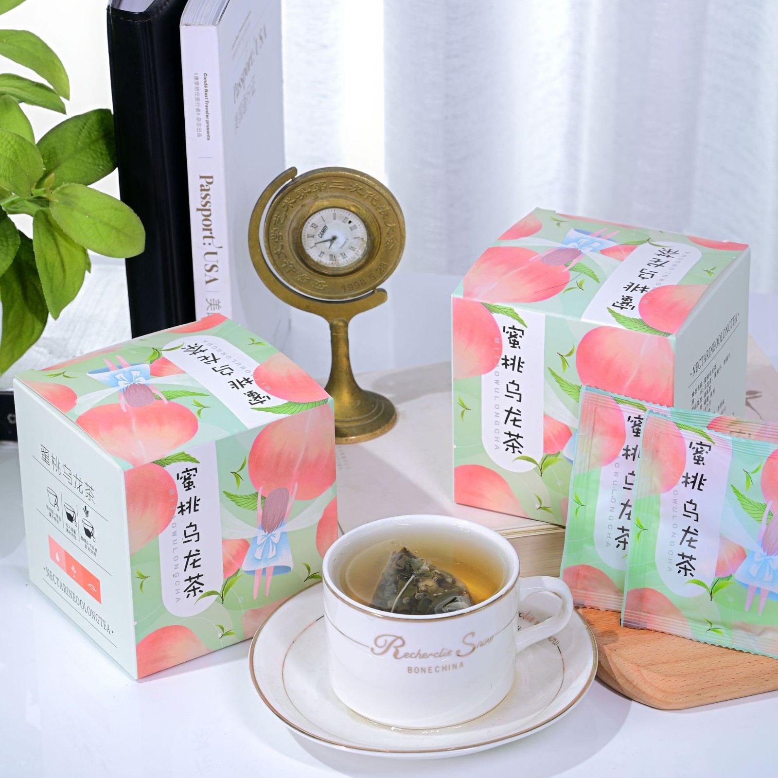 蜜桃乌龙茶白桃乌龙水果茶冷泡茶茶包立体三角包茶叶组合花茶批发图4