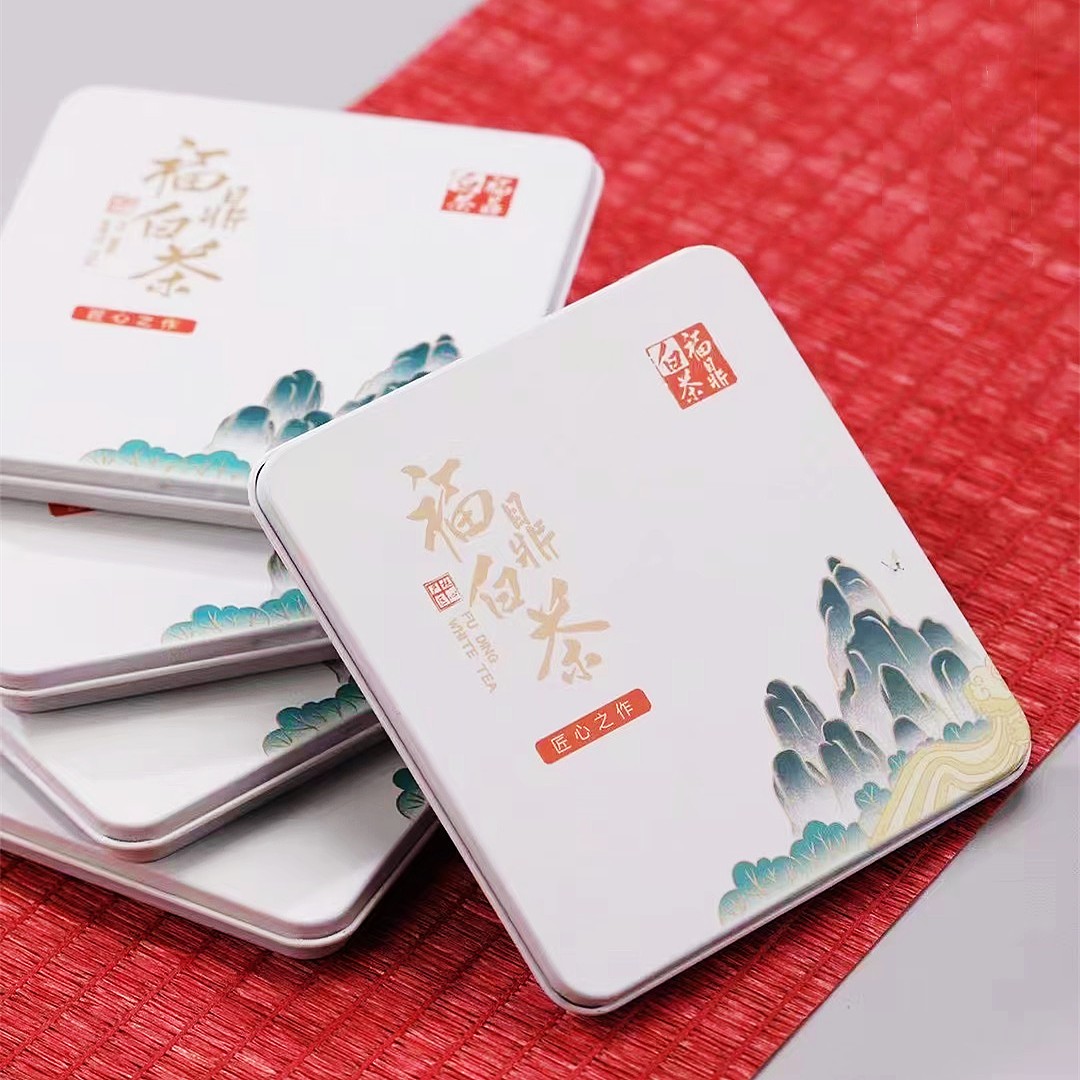 福鼎老白茶饼寿眉小方片贡眉小饼干小茶饼陈皮白茶茶叶礼盒装批发图4