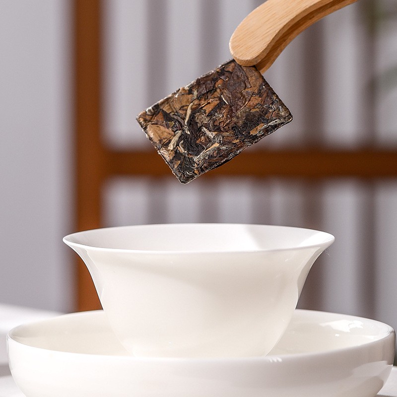 福鼎白茶小方片正宗老白茶贡眉小饼干茶叶烟条礼盒装厂家批发代发图4