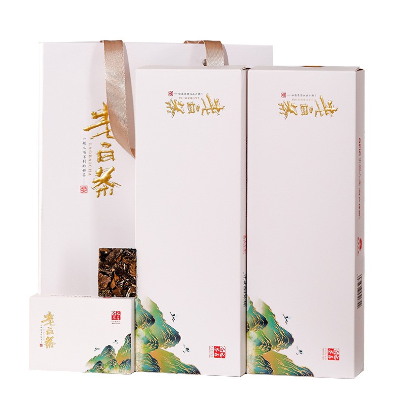 福鼎白茶小方片正宗老白茶贡眉小饼干茶叶烟条礼盒装厂家批发代发图5