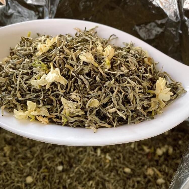 2022雅逸轩 茉莉花茶批发 散茶礼盒装横县茉莉飘雪小银针曲毫银毫图2