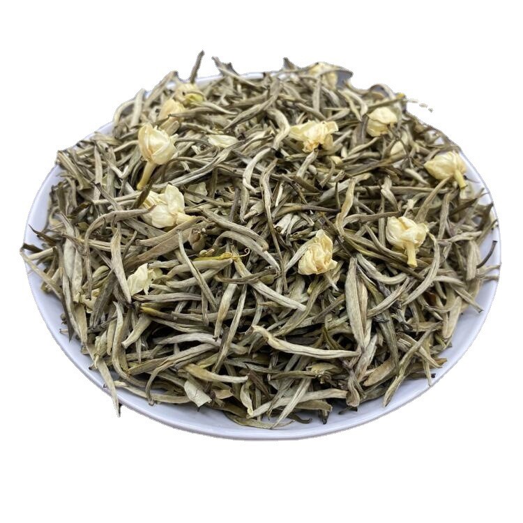 2022雅逸轩 茉莉花茶批发 散茶礼盒装横县茉莉飘雪小银针曲毫银毫图5