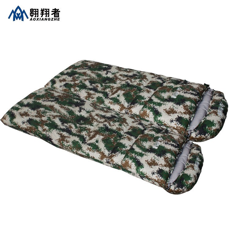 翱翔者迷彩羽绒睡袋加厚保暖规格品种齐全厂家批发图3