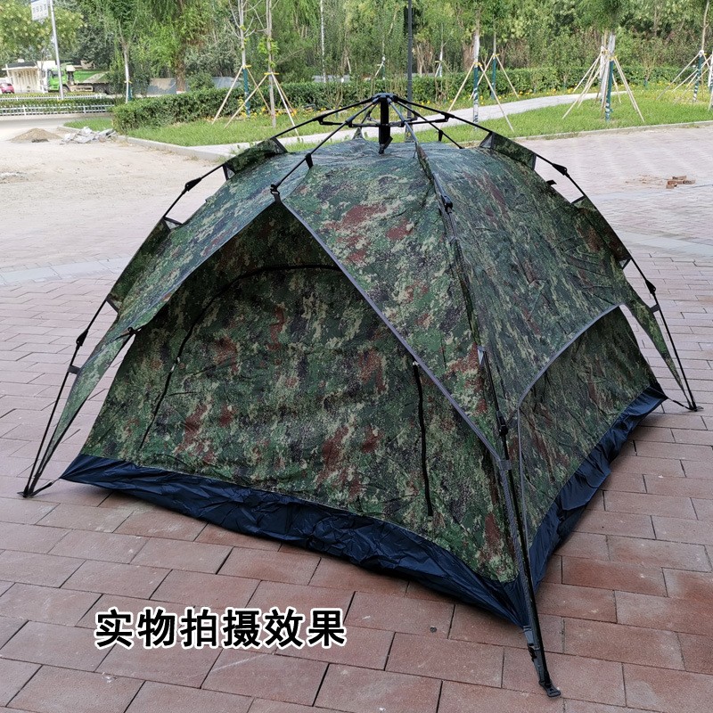 翱翔者新款迷彩挑沿自动帐篷2*2米双人速开帐篷厂家批发支持定制图3
