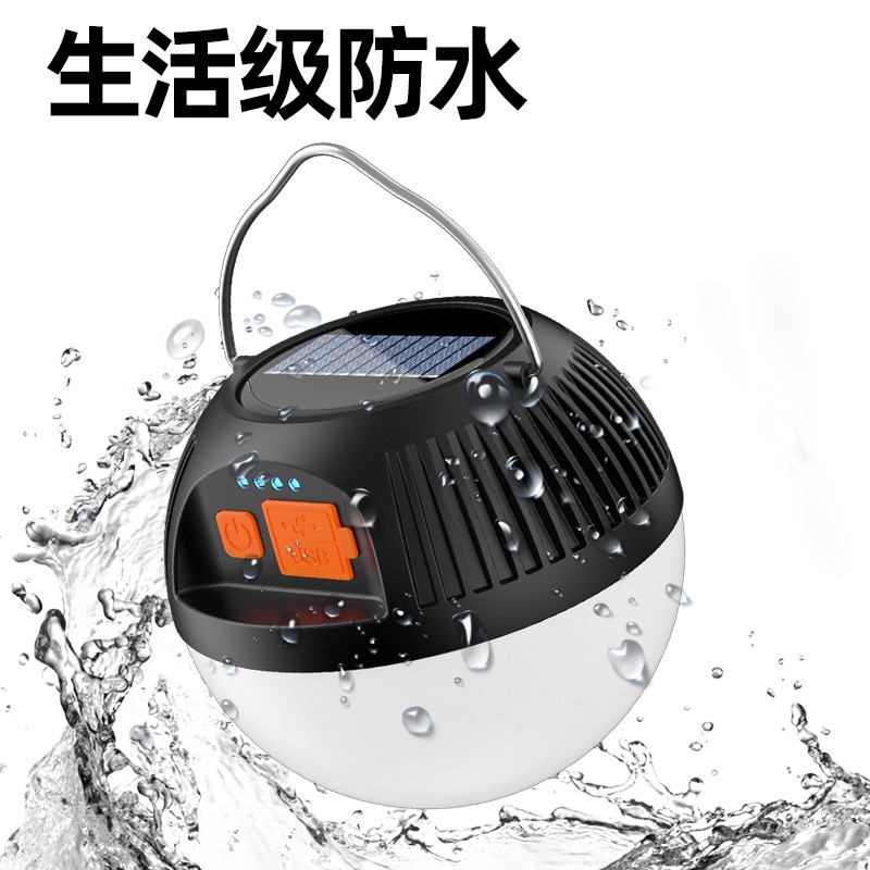 野心新款便携露营灯户外野营LED帐篷灯充电USB输出照明挂钩营地灯图2