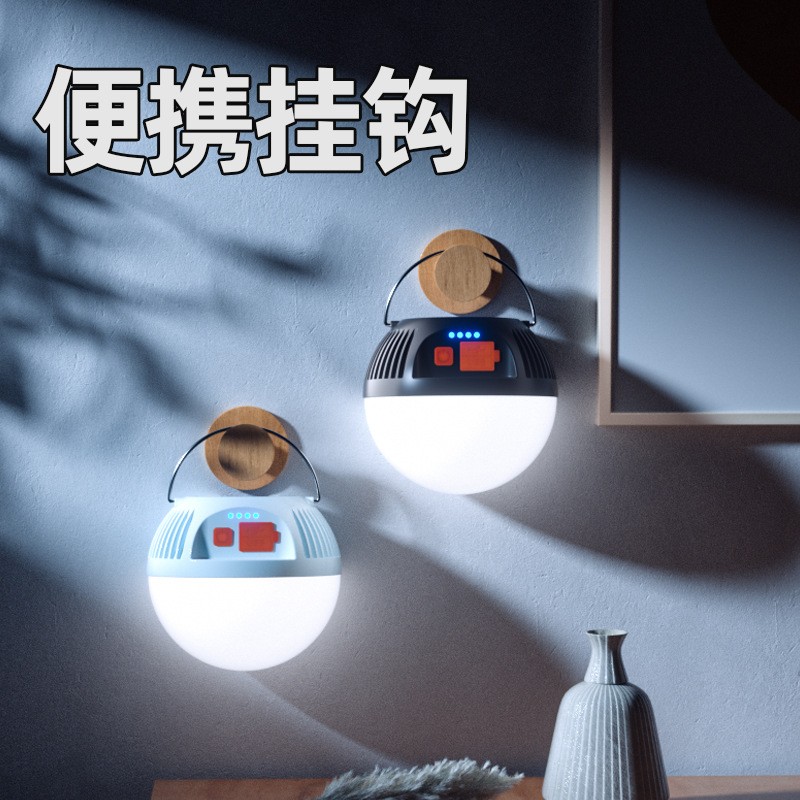 野心新款便携露营灯户外野营LED帐篷灯充电USB输出照明挂钩营地灯图3