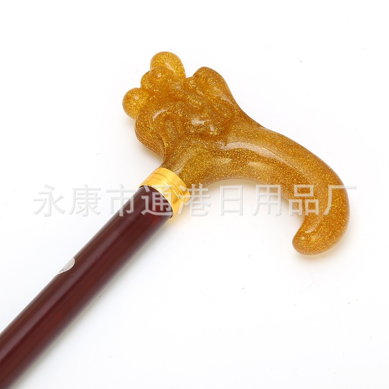 实木老人拐杖红木质老年人防滑拐棍龙头手杖木头登山杖包邮图3