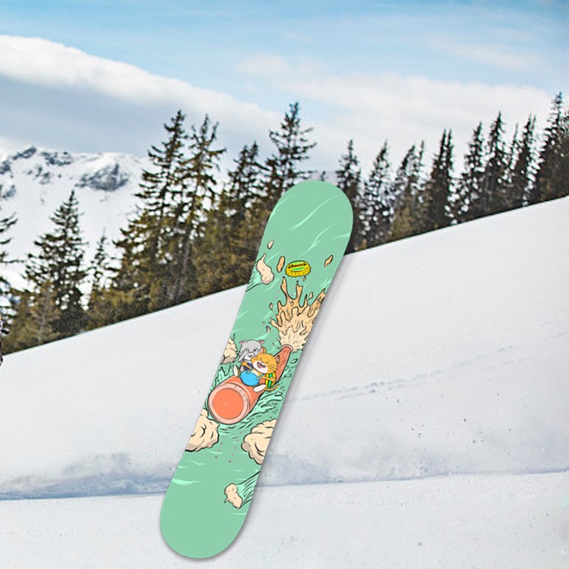新款青少年单板滑雪板儿童初学者全能平花板男女雪靴固定板