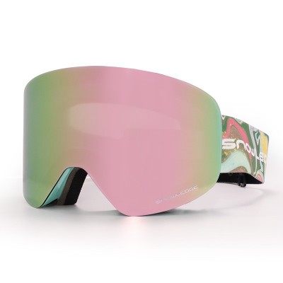 跨境爆款雪镜眼镜运动磁吸滑雪镜无边框双层防雾滑雪用品现货