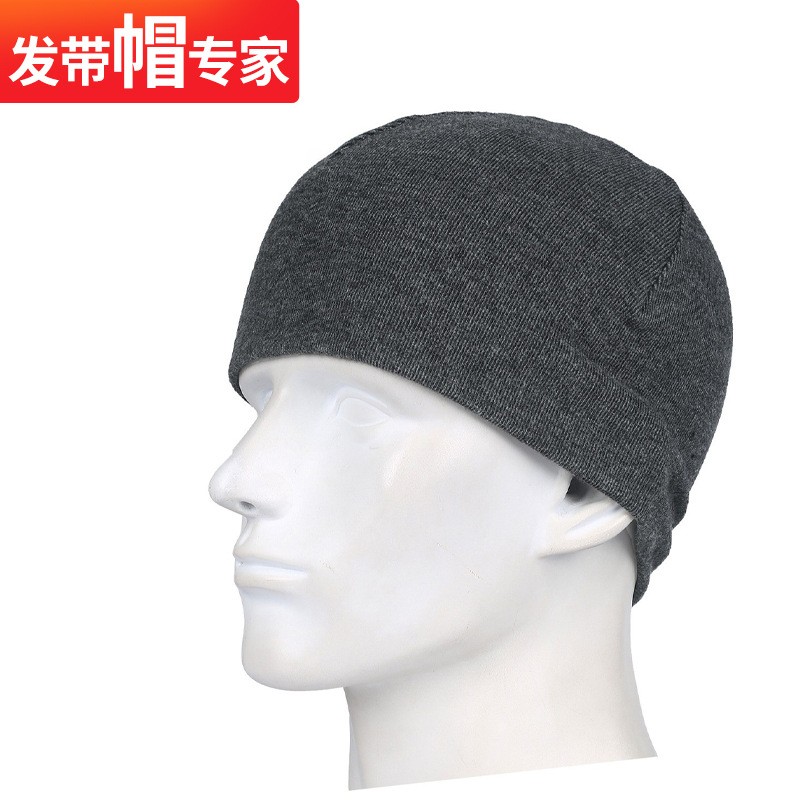 运动装备时尚百搭套头帽绵羊绒双层保暖半圆帽 冬季户外跑步帽子