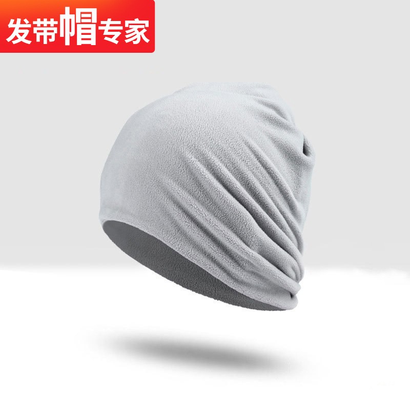 运动装备骑行小帽冬季加绒时尚护耳跑步帽百搭防寒保暖双层运动帽