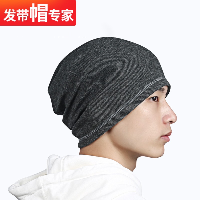 运动装备保暖堆堆帽批发 冬季跑步防寒套头帽绵羊绒半圆小帽男款图3