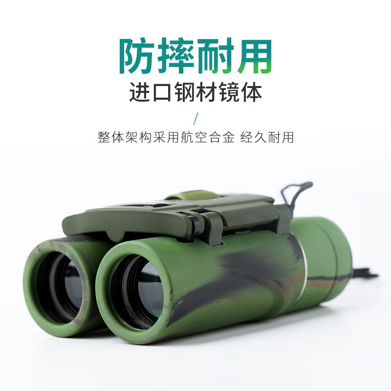新款迷彩防水8×21高倍高清微光夜视护眼双筒望远镜图3