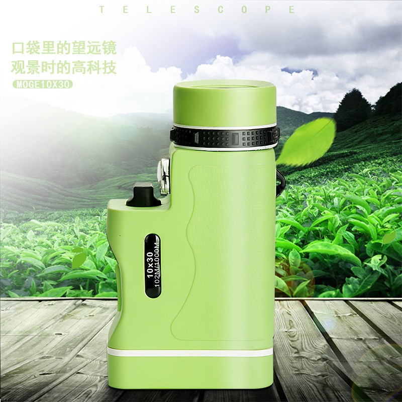 新品摩哥10x30单筒望远镜高清高倍带灯微光夜视望远镜4种颜色可选