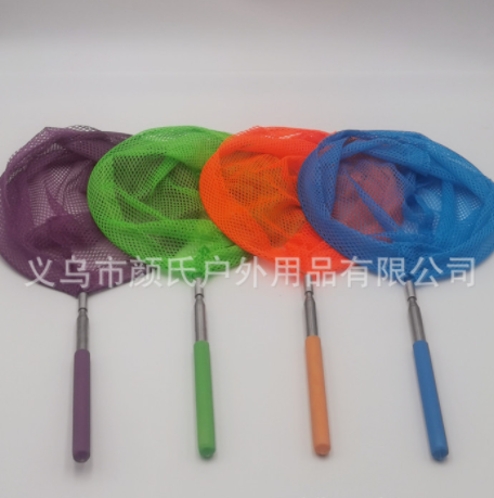 不锈钢伸缩网儿童渔网捕虫网蝴蝶网抓捞渔网兜可伸缩网戏水网批发图3