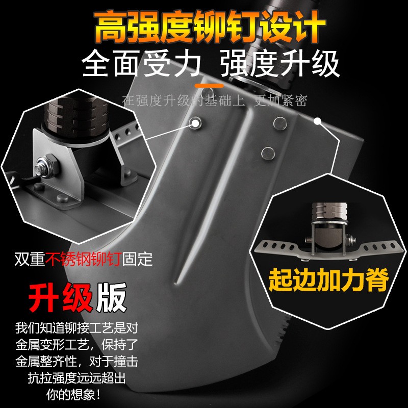大号工兵铲多功能中国原版锰钢折叠大铲子车载挖户外铁锹兵工铲图2