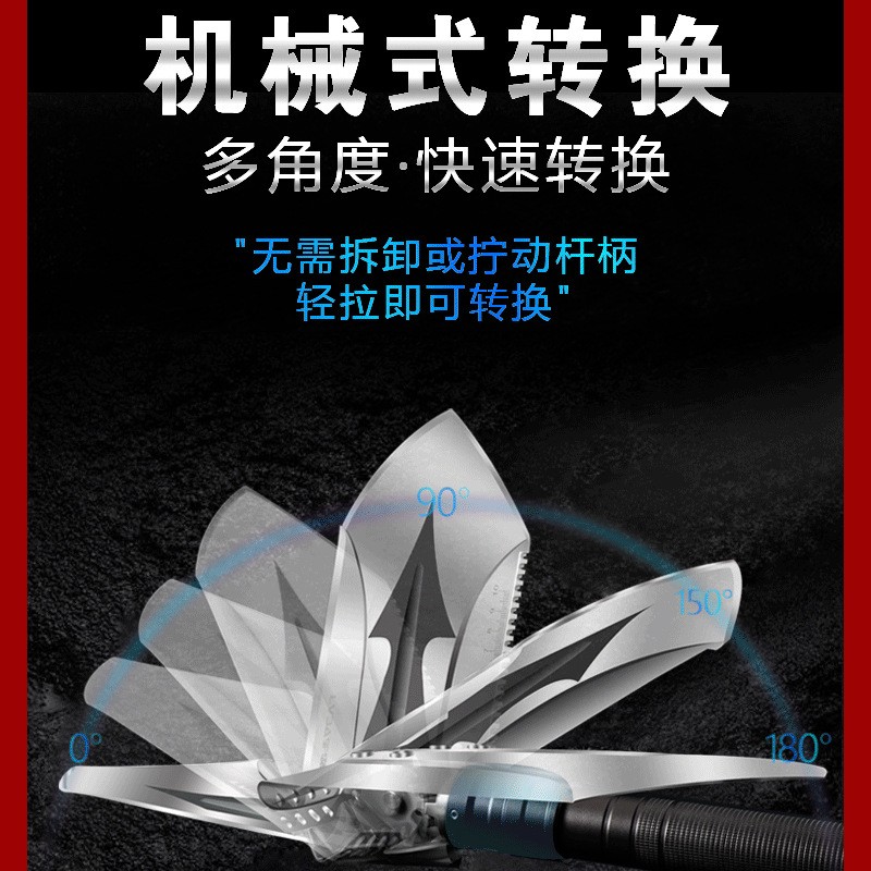 中国工兵铲大号钓鱼多功能兵工铲露营车用户外铁锹锰钢军工铲挖土图3