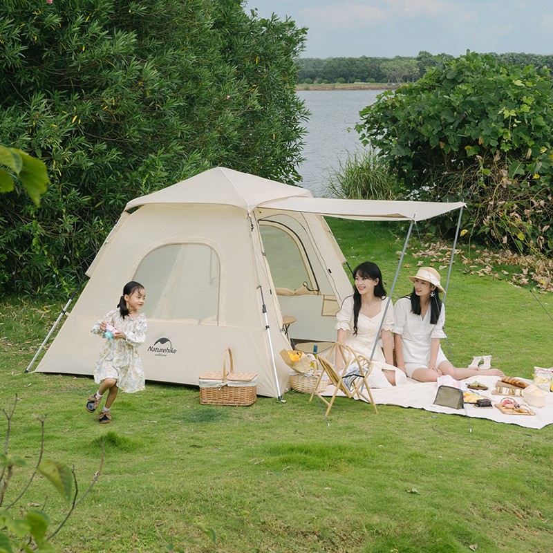 Naturehike挪客自动帐篷3-4人户外防风防雨大门厅帐便携露营野营图5