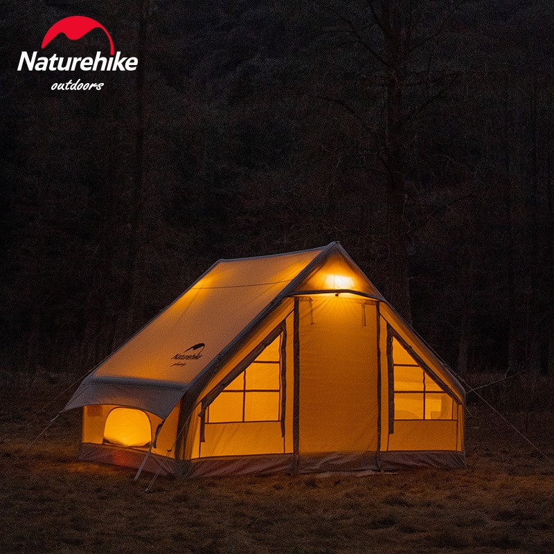 Naturehike 亘棉布充气帐篷露营野营双人加厚棉布帐篷6.3平米图5