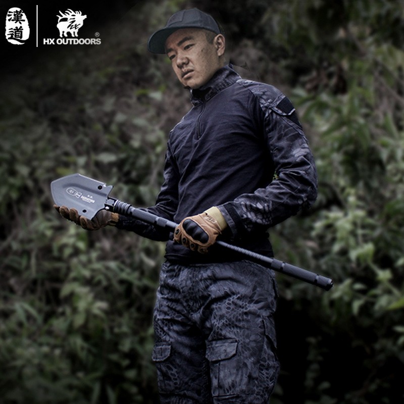 汉道工兵铲自驾游铲子车载户外多功能折叠野外铲兵工铲锰钢铁锹图3