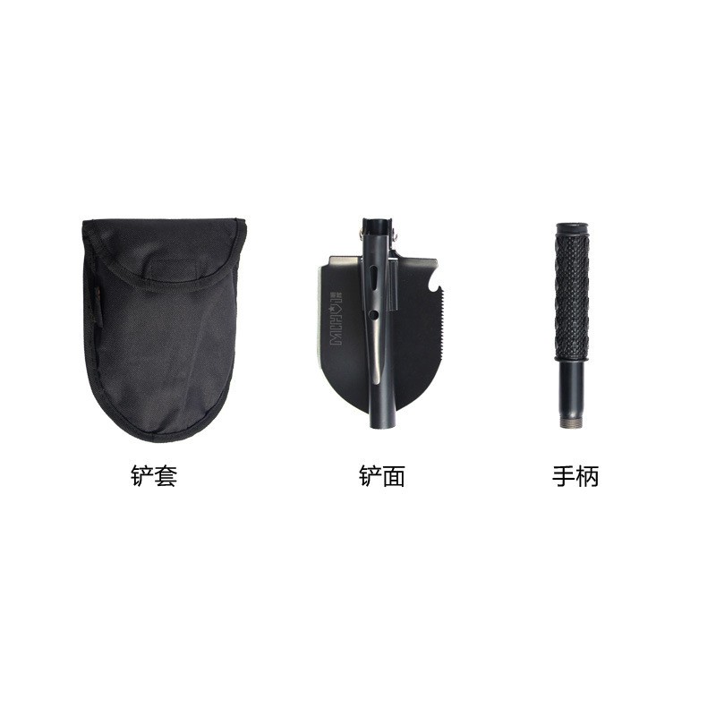 户外多功能工兵铲野营铁铲铁锹车载应急工具亚马逊shovel图5