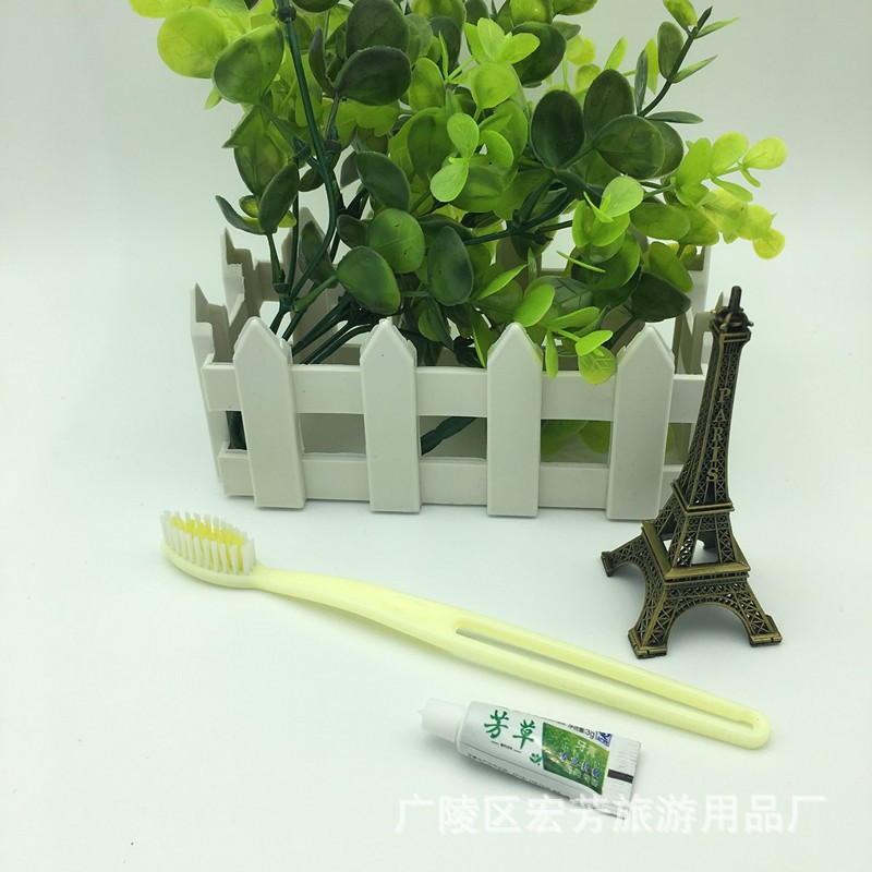 宾馆酒店一次性牙具/牙刷牙膏二合一/一次性盒装牙具/两面针牙具图2