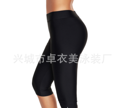 2021新款爆款平角连体长裤运动健身欧美泳裤bikini游泳图2