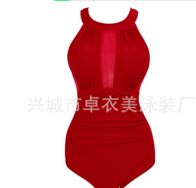 欧美新款2021年新款网纱连体泳衣女时尚性感泳装图4