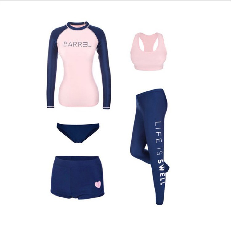 韩国泳装女士长袖泳衣女潜水服防晒水母衣长裤分体冲浪服浮潜水衣图2