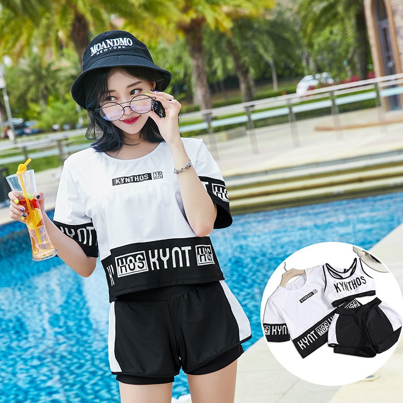 韩国泳装女士长袖泳衣女潜水服防晒水母衣长裤分体冲浪服浮潜水衣图4