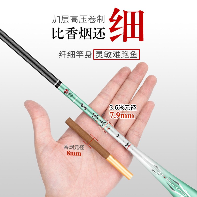 威海鱼竿厂家鲫鱼竿批发渔具超轻超硬细碳素台钓竿钓鱼竿手竿 全套图4