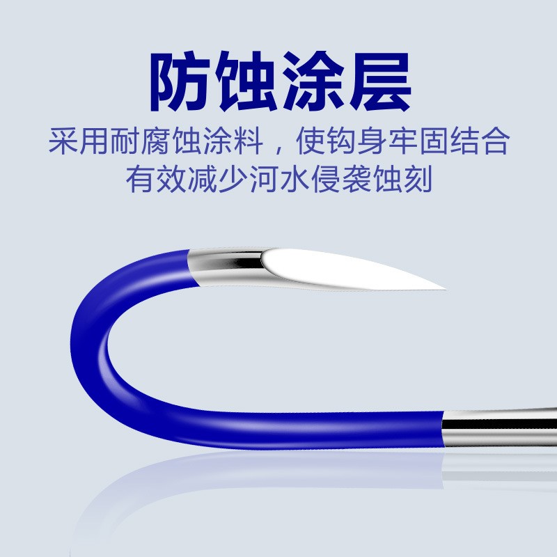 鬼牙鱼钩批发魅蓝伊势尼新关东伊豆歪嘴有无倒刺正品钓鱼钩50枚装图4