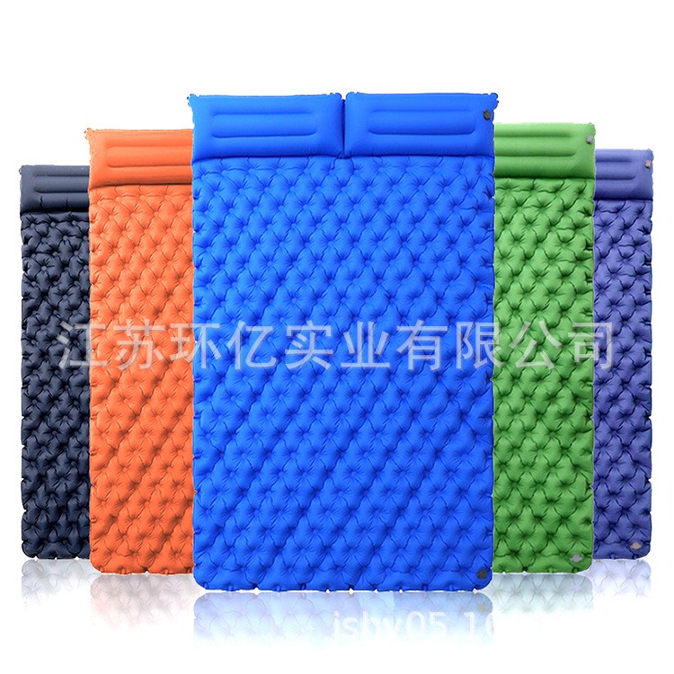 源头厂家供应脚踩双人自动充气垫 双人帐篷睡垫户外露营垫沙滩垫图4